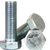 3/8"-16 x 5 1/4" Hex Cap Screws, Grade 5, Zinc Cr+3, Partial Thread, Coarse (UNC), Medium Carbon Steel, Qty 50