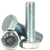 M8-1.25 x 20mm Hex Cap Screws, Zinc Cr+3, Class 10.9, Coarse, Fully Threaded, DIN 933 / ISO 4017, Qty 100