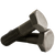 1/2"-13 x 2" Heavy Hex Structural Bolt, Partially Threaded, Type 1, Plain, A325, Qty 100