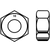 M8-1.25 Metric Hex Nuts, Zinc-Yellow Cr+6, Class 10, Coarse, DIN 934, Qty 100