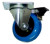  3.125'' x 4.125'' POLY CASTER SWIVEL W/BRAKE - BLUE