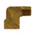 Midland Metal 00889-0404 90 Degree Elbow, Double Compression, 189 1/4 x 1/4 Elbow, Brass Fittings