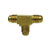 Midland Metal 10159B Barstock Union Tee, 1/4 in SAE 45 deg Flared x 1/4 in SAE 45 deg Flared x 1/4 in, Brass