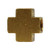 MID-AMERICA FITTINGS 102-4 Pipe Cross, 1/4 in FIP x 1/4 in FIP x 1/4 in FIP x 1/4 in FIP, Brass