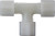 Midland Metal 17103P Union Tees, Plastic Compression, 1/4 Polyprop Compression Tee, Plastic Fittings