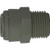 Midland Metal 20147P Adapter, 5/8 in Push-In Tube x 1/2 in MNPTF, Polypropylene