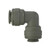 Midland Metal 20615P Union Elbow, 5/8 in Push-In x 5/8 in Push-In, Plastic