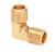 Mid-America Fittings 23455X2 90 deg Barstock Elbow, 1/8 in MPT x 1/8 in MPT, Brass