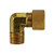 Midland Metal 27225 90 deg Elbow with 27003 Self-Align Sleeve, 1/4 in Compression x 1/4 in MIP, Brass