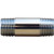 Midland Metal 41001 Nipple, 1/8 in 1/8 in, Close, Brass, Chrome-Plated