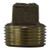 Midland Metal 44659LF Cored Square Head Plug, 2-1/2 in MPT, Bronze
