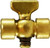 Midland Metal 46341 Air Cock, 1/4 in Nominal, FIP x FIP, Brass Body