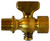Midland Metal 46362 MIP x FIP Tee , Air Cocks, 3/8Mip x Fip Tee Handle Air Cock, Brass Fittings