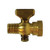 Midland Metal 46371 MIP x FIP Tee Hex, Air Cocks, 1/4Mip x Fip Tee Handle Air Cock, Brass Fittings