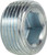 Midland Metal 5406FLP1 Flush Hollow Hex Plug with 7/8 Taper, 1/16 in Male Pipe, Steel