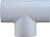 Midland Metal 55712 Reducing Tee, 3/4 in Slip x 3/4 in Slip x 1/2 in Slip, PVC, White, SCH 40 Schedule