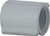 Midland Metal 55950 Pipe Coupling, 1/2 in FPT x 1/2 in FPT, PVC, White, SCH 40 Schedule