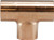 Midland Metal 77475 Tees, Copper Sweat Fittings, Copper Tee Ccc 1/2 x 1/2 x 1/4, Nipples and Fittings