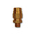 Midland Metal HE68-64 Hose End - Connector Complete, MAF AIR BRAKE, 3/8He x 1/4Mpt Hose End Male, MAF/USA Brass Fittings