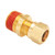 Mid-America Fittings NT68-66VS Adapter with RTS, 3/8 in Tube OD x 3/8 in Male NPTF, Brass