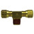 Mid-America Fittings NT72-44VS Branch Tee with RTS, 1/4 in Tube OD x 1/4 in Tube OD x 1/4 in MNPTF, Brass