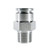 Midland Metal 20063SS Connector, 1/2 in Push-In Tube x 1/2 in MPT, Stainless Steel