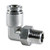 Midland Metal 20081SS 90 deg Swivel Elbow, 1/4 in Push-In Tube x 1/8 in MNPT, Stainless Steel