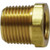 Midland Metal 28110 Heavy Hex Bushing, 3/4 in MPT x 3/8 in FPT, Brass