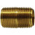 Midland Metal 28496 Pipe Nipple, 1 in NPTF x 1 in, Close, Brass