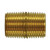 AMC 706112-02 Nipple, 1/8 in MPT x 1/8 in MPT, Close, Brass
