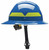 BULLARD Fire Helmet,Blue,Thermoplastic FHBLR