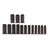 PROTO Impact Socket Set,1/2 In Dr,15 pc J74114