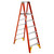 WERNER Platform Stepladder,6 ft.,FGL,300 lb. P6206