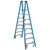 WERNER Twin Platform Stepladder,8 ft,FGL,250 lb PT6008-4C