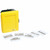 ALLEGRO SMALL YELLOW PLASTIC WALL CASE W/SINGLE SHELF