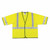 MCR SAFETY CLASS III 100% POLYE FLUORESCENT LIME SAFETY VST