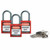 BRADY COMPACT SAFETY PADLOCK RED