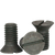 1/2"-13 x 6" Machine Screws, Slotted Flat Head Countersunk, Grade 2, Plain Finish, Coarse, Qty 25