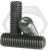 3/4"-10 x 5 1/2" Socket Set Screws Cup Point, Coarse, Alloy, Black Oxide, Qty 10