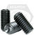 M20-2.50 x 60 mm Socket Set Screws, Knurled Cup Point, Metric Class 45H, Thermal Black Oxide, ISO 4029, Qty 25