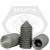 M4-0.70  x  25 mm Socket Set Screws, Cone Point, Metric Class 45H, Black Oxide, Coarse (UNC), Alloy Steel, ISO 4027 / DIN 914, Qty 100