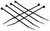 6" 40 Lb(0.13"W, 0.05"T) Proferred Nylon 66 Uv Rated 1000 Hrs Black Cable Ties, Qty 500
