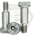 M10-M8 x 16 mm Socket Shoulder Screws, 18-8 Stainless Steel A2, Coarse (UNC), ISO 7379, Qty 25