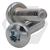 M3-0.50 x 10 mm, T10 Drive Size Metric Class 4.8 Machine Screw, 6-Lobe Pan Head ISO 14583, Zinc Cr+3, Fully Threaded, Qty 1000
