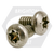 M8-1.25 x 20 mm, T45 Drive Size 18-8 Stainless Steel A2 Machine Screw, 6-Lobe Pan Head ISO 14583 (Metric), Fully Threaded, Qty 100