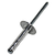 Aslf 56-58 5/32 (.312-.500) Alum/Steel Zinc Large Flange Head Multi-Grip Type Blind Rivets, Qty 500