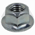 M8-1.25, Class 8 Hex Flange Locknut Metric, Coarse, Zinc Cr+3, DIN 6927/DIN En1664, Qty 2000