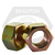 5/8"-11 Grade 5 Hex Nut, Zinc Yellow Cr+6, Qty 500