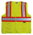 L,Yellow, Cl 2, 5 Pt Breakaway, 2 Pockets Proferred Reflective Vest, Qty 6