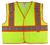 L, Lime, Ansi Class 2 Hi Vi Vests Proferred High Visibility Vest, Qty 1